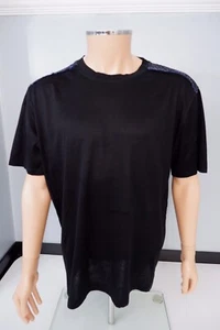 Lanvin Black T Shirt Short Sleeve Size L Large P2p 25” Inches Vgc - Picture 1 of 7