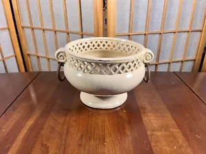 Off-white Pedastal Planter Pot Grecian Style 7h x 9w - Picture 1 of 4