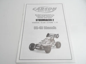 Carson STORMRACER 2 CS-4B Nitro Chassis Instruction Manual As Shown - Picture 1 of 2