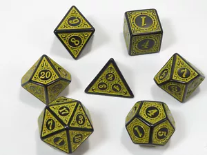 NEW RPG / D&D Dice Set of 7 - Magic Yellow - Picture 1 of 8