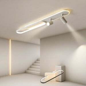 Plafoniera moderna LED con 2 Faretti GU10 Lampada da soffitto a spot orientabili
