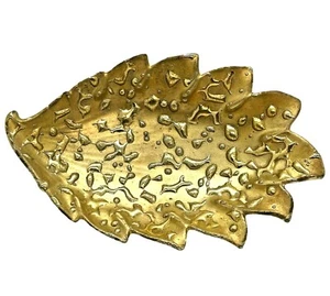 Plato de baratija de caramelo hoja de oro llorón 22kt hecho en EE. UU. - Imagen 1 de 8