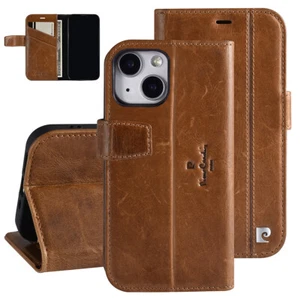�tui Pierre Cardin type livre fermeture magn�tique pour iPhone 13 Mini - marron - Imagen 1 de 4
