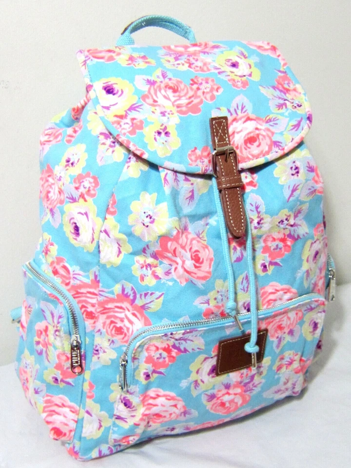 Y2K VICTORIA SECRET PINK  Floral ROSE LOGO CARRY ON WEEKENDER BOOK BAG BACKPACK - Image 1 of 1