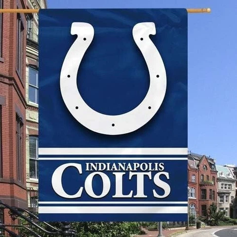 NFL Freemont Indianapolis Colts 2 Sided Flag Flagpole 28x40 Outdoor Indoor NEW Cover