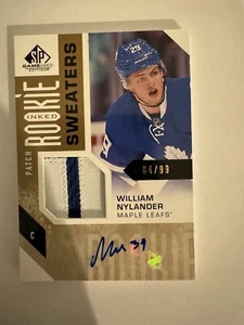 2016-17 SP Game Used Rookie Sweater Auto WilliamNylander /99 Toronto Maple Leafs - Picture 1 of 8