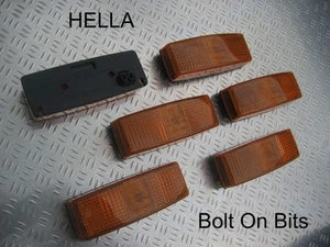 6 HELLA 12v/24v Amber Side Marker Reflector Lights/lamps Recovery/camper/Truck - Picture 1 of 6