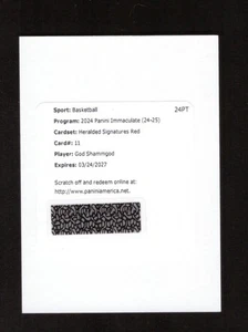 2024-25 Panini Immaculate God Shammgod Heralded Auto Red /49 Redemption - Picture 1 of 1