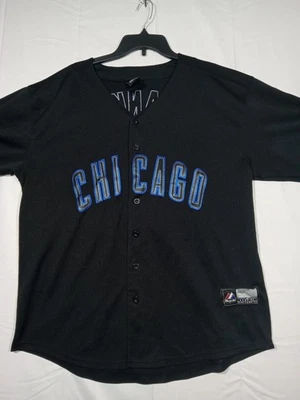 Camiseta vintage años 90 Chicago MLB Banks 14 negra XL majestuosa Foto 1 de 4