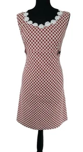 BNWT Banned 60s Carnaby Street Syle Shift Dress Red Daisy Pattern L UK14 Twiggy - Picture 1 of 8