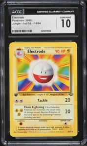 1999 Pokemon Card Jungle Set 1st Edition Electrode #25 CGC 10 18/64 Jungle Rare - Picture 1 of 2