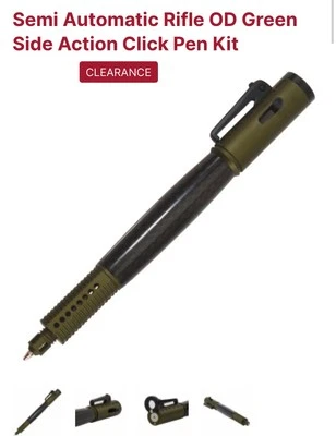 Kit de pluma de clic de acción lateral verde para rifle semiautomático OD Foto 1 de 4