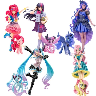 My Little Pony Bishoujo Pinkie Pie Fluttershy PVC Figura Anime Modelo Muñeca Juguete Foto 1 de 4