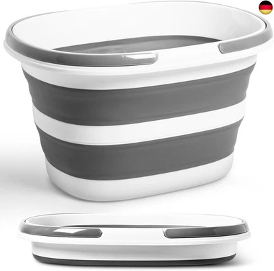 Faltbarer Eimer 16L mit Griffen, Zusammenklappbarer Silikon Putzeimer - Bild 1 von 4