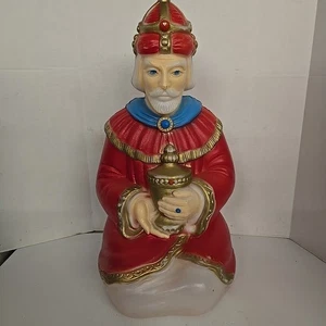 VTG 25" General Foam Christmas Nativity Red Wiseman Magi King Lighted Blow Mold - Picture 1 of 9