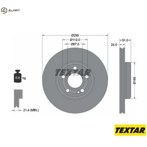 2x BRAKE DISC 92323505 FOR MERCEDES-BENZ B-CLASS A-CLASS B-KLASSE 1.3L 4cyl 1.3L - Picture 1 of 9
