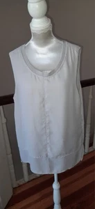 En muy buena condición Rosa y Oliva talla S Cuello Redondo Sin Mangas En Capas Gris Semisheer 100%... - Imagen 1 de 16