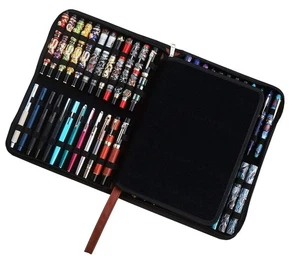 Große Kapazität Füllfederhalter Etui PU Leder Kaffee Farbe 48 Fächer Feder Etui Tasche - Bild 1 von 7