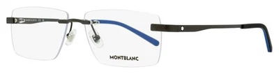 Montblanc Rimless Eyeglasses MB0105O 001 Matte Black 57mm - Image 1 of 3