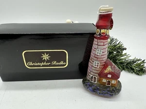 Vintage Christopher Radko Lighthouse Christmas Ornament Light Cover - Picture 1 of 5