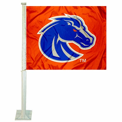 Boise State Broncos Orange Car Auto Window Flag Cover