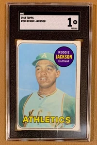 1969 Topps baseball card REGGIE JACKSON RC #260 SGC 1 - Picture 1 of 5