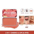 3 In 1 Makeup Clay Lipstick & Blush & Eyeshadow Waterproof Soap Lip Matte O3Q7
