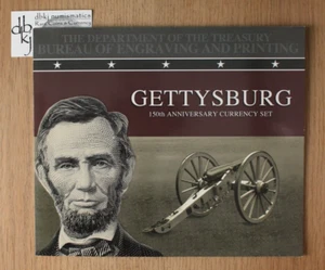 Gettysburg 150th Anniversary Currency Set 2009 Chicago $5 and New York $2 BEP - Picture 1 of 9