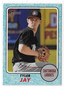2017 TOPPS HERITAGE MINORS - BLUE BORDER - TYLER JAY /99