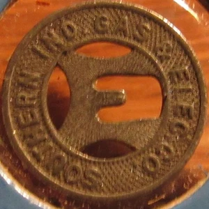 Southern Ind. 1942 Gas & Elec. Token de autobús Co. Evansville, en tránsito - Indiana - Imagen 1 de 2