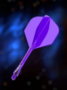 Winmau Fusion viola intermedio n.2 freccette integrate volo e stelo - Foto 1 di 3