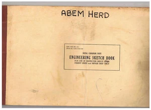 Royal Canadian Navy Engineering Sketch Book 1960s - Picture 1 of 2