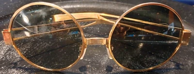 Gafas de sol vintage Polaroid Cool Ray 340 redondas hippy doradas monturas de gran tamaño para mujer Foto 1 de 4