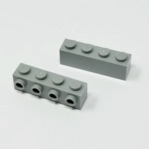 30414 LEGO Parts Brick Modified 1x4 w/ 4 Stud On 1 Side LIGHT BLUISH GRAY (2) - Picture 1 of 1