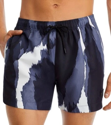 Pantalones Cortos de Natación Hugo Boss Negro Blanco Gris Logo Para Hombre Playa Atlético Talla XL Foto 1 de 4