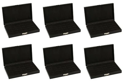Wholesale 6 Black Wide Slot 24 Ring Display Portable Sales Storage Boxes Cases - Image 1 of 3
