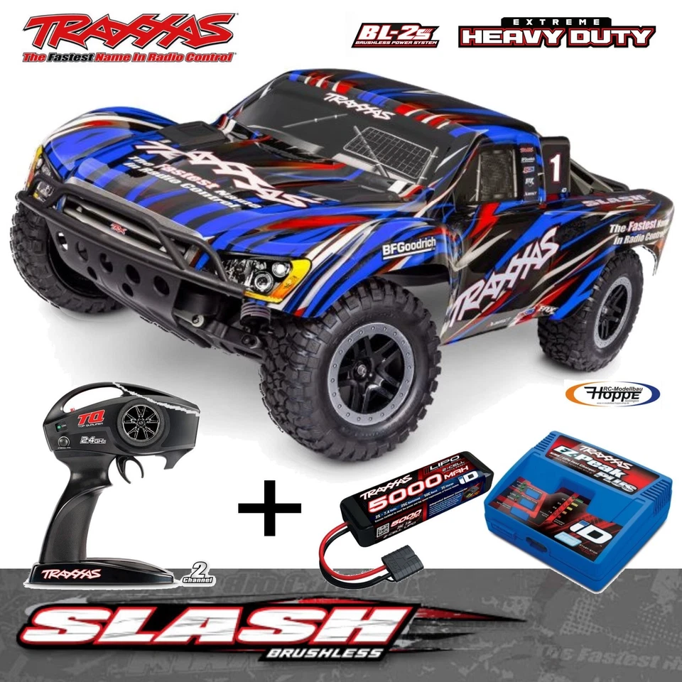 Traxxas Slash HD 2WD BL-2S Brushless blau TRX58334-4-BLUE