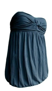 Ted Baker London Womens Sleeveless Ruffled Strapless Black Top Bow Size Medium  - Picture 1 of 12