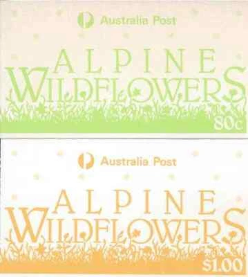 AUSTRALIA (SCOTT 996A + 996B) - 1986 ALPINE FLOWERS BOOKLETS - MNH (2) - Image 1 of 2