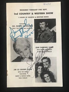 Jean Shepherd Jim Ed Brown programme signé 12 avril 1975 �� Rockaway Township NJ - Photo 1/2