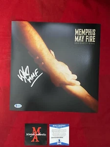 ¡FOTO FIRMADA MATTY MULLINS 12x12! ¡MEMPHIS MAY FIRE! ¡BECKETT! ¡INCONDICIONAL! - Imagen 1 de 4