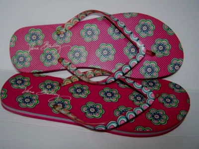 Sandalias Vera Bradley Next2NUEVAS Rosa Flower Power Chanclas Talla 9-10 Verano Playa Foto 1 de 4