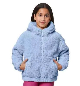 Mondetta Girls Size XS 5/6 Blue Hooded Kangaroo Pocket Jacket NWT - Picture 1 of 5