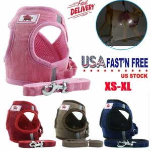 Dog Pet Harness Control Soft Mesh Vest Dogs Reflective XS S M L XL & Leash Set - Picture 1 of 17
