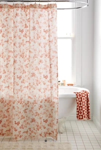 Mythical Creatures Floral Shower Curtain - Picture 1 of 3