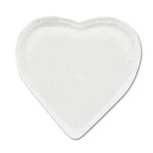 4 BeadSmith Large 33x33mm HEART Clear Glass Tiles Magnifies Images * - Picture 1 of 1