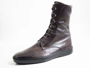 Tods Combate Botas Media Caña Cuero Marrón Zapatos Hombre Talla US 7 Eu 40 - Imagen 1 de 8