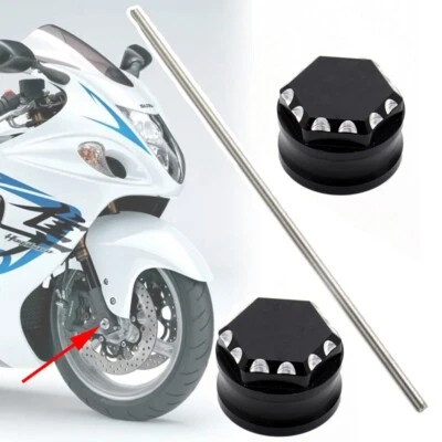 For SUZUKI HAYABUSA GSX1300R 99-24 3D Hex Ball Cut Mount Front Axle Cap Cover - Imagem 1 de 4