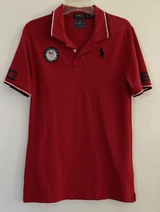 Ralph Lauren Boys Polo Shirt US Olympic Team Red XL 18-20 Big Pony Logo USA - Picture 1 of 12