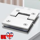 180 Degrees Glass Clamp 304 Stainless Steel Shower Door Hinge (Shiny Silver)